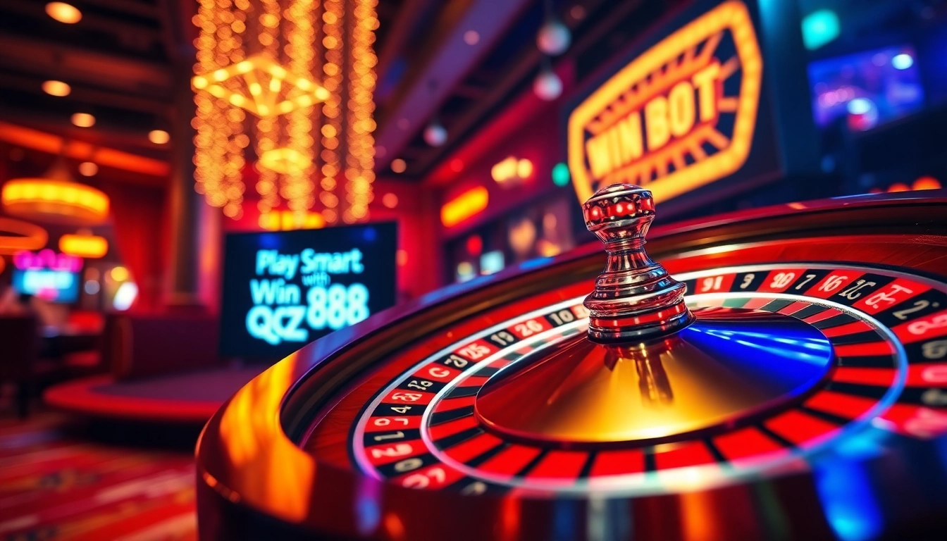 Experience the thrill of QQ88 as players engage in an animated roulette wheel, capturing the excitement of online gambling.