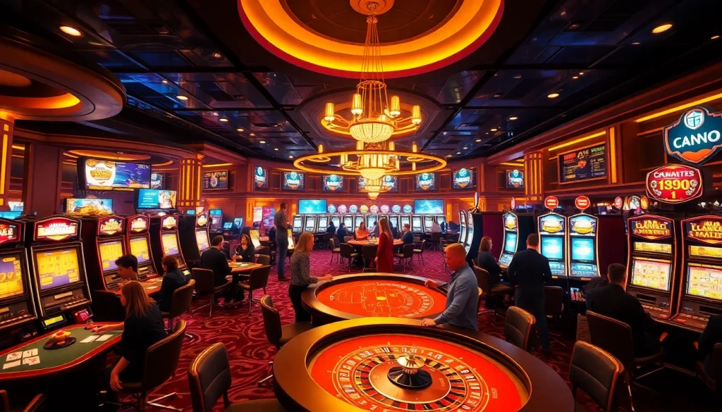 Experience the thrill of gambling at https://88aavega.com/ with vibrant casino games, eager players, and glowing slot machines.