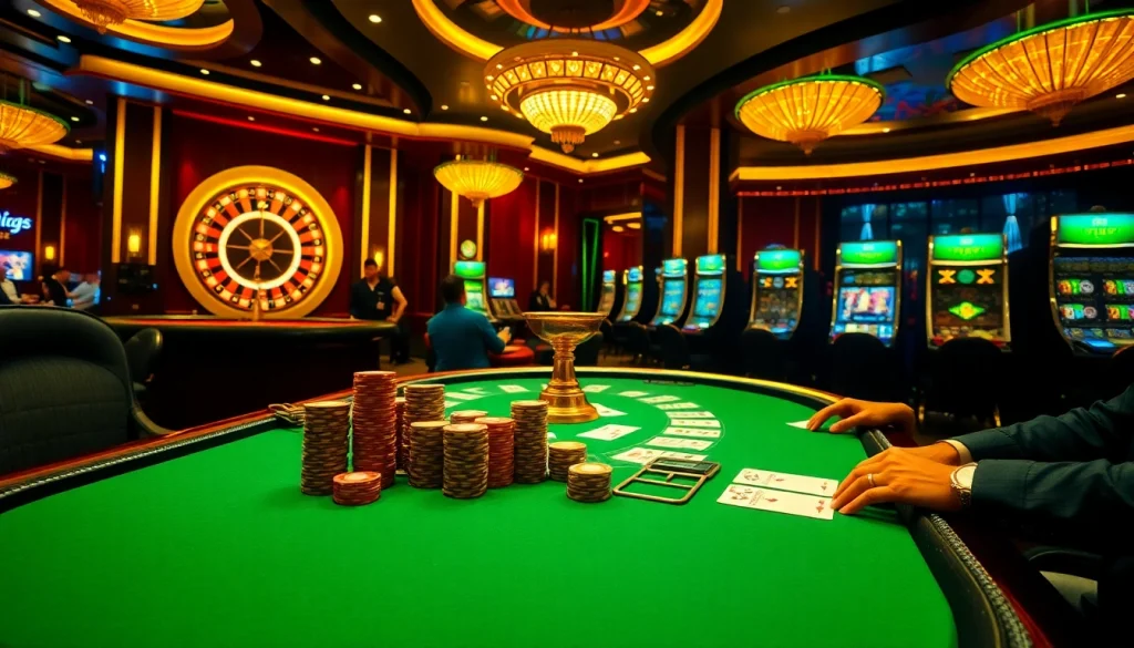 Experience the thrill of high-stakes gaming at https://79kingc2.com/ with poker tables and vibrant casino scenes.